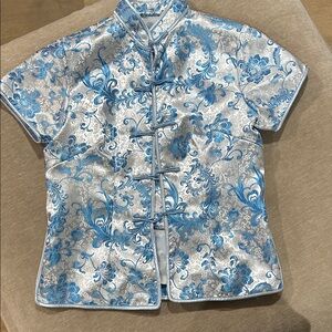 Floral Brocade Chinese Top
